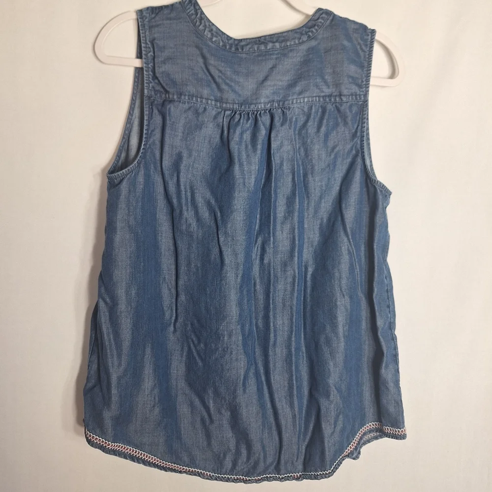J. Jill Blue Embroidered Blouse - Picture 6 of 11